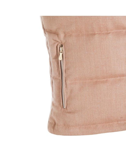 Eleventy Natural Quilted Zipped Gilet