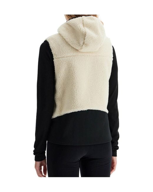 Montura White Fleece-Texture Hooded Jacket