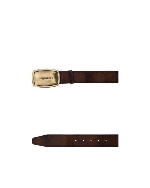 DSquared² Natural Logo Engraved Buckle Belt for men