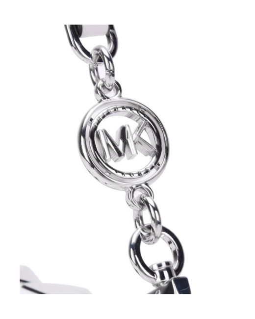 Michael Kors White Bradshaw Series Small Logo Shoulder Bag