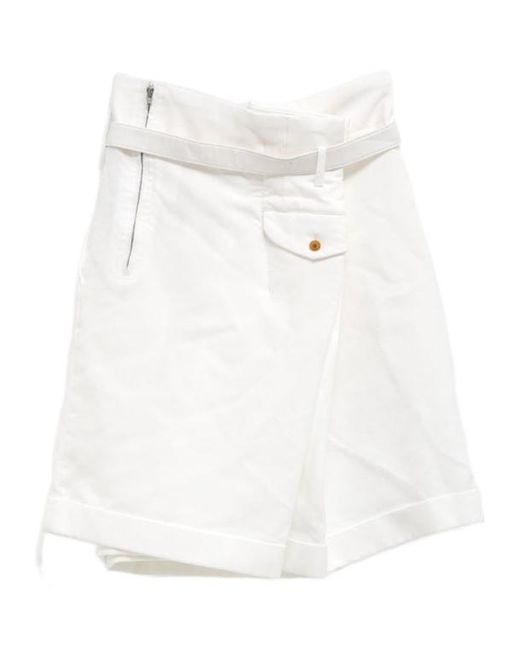 Comme des Garçons White Comme Des Garçons Wrapped Belted Shorts