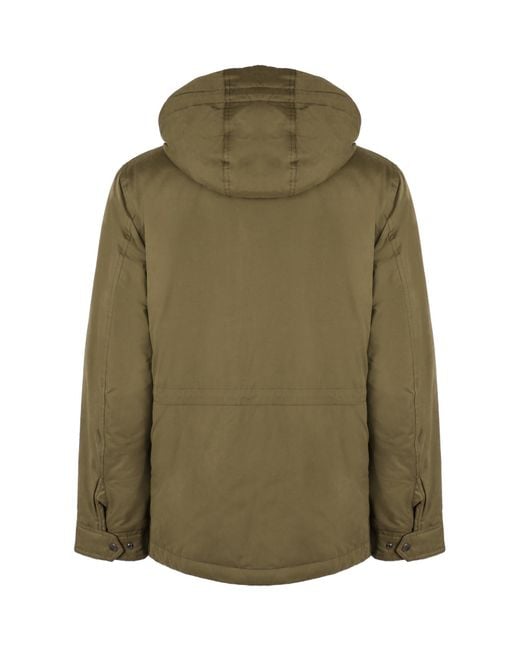 Woolrich Green High-Neck Padded Jacket for men