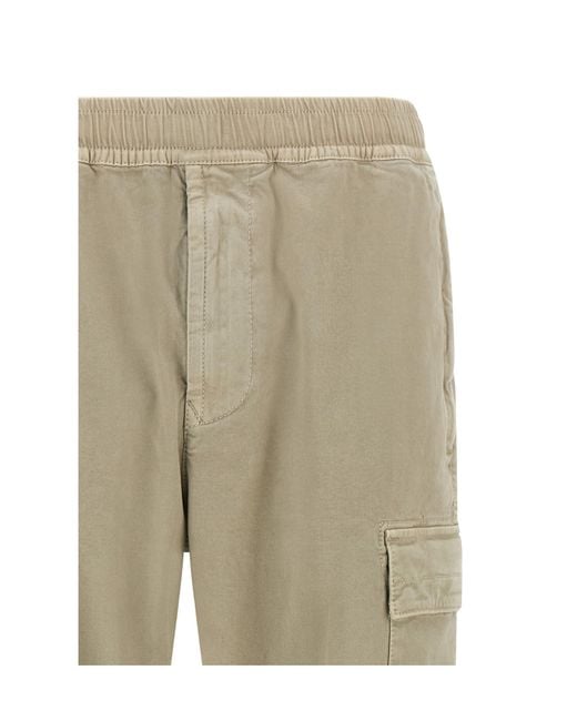 Stone Island Natural Logo Patch Straight Leg Trousers for men