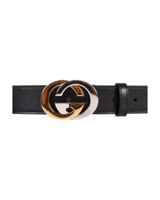 Gucci White Belt With Interlocking G Buckle for men