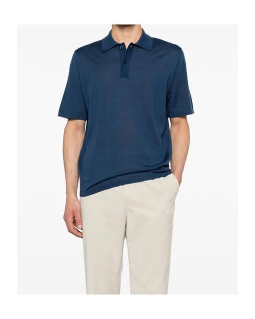 Samsøe & Samsøe Blue Buttoned Polo Shirt for men