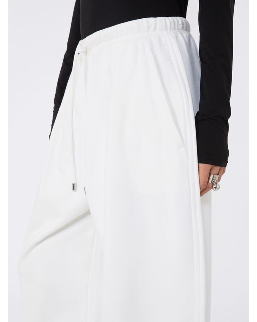 Sportmax White Drawstring Trousers