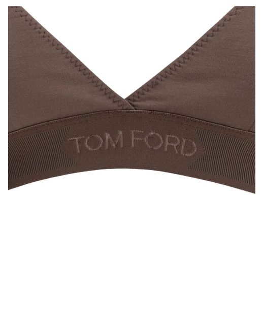 Tom Ford Brown Triangle-Shape Bra