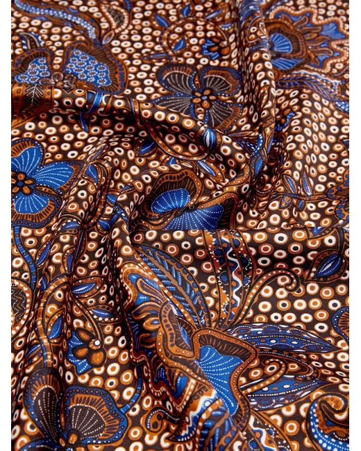 Weekend by Maxmara Brown Square Silk Scarf
