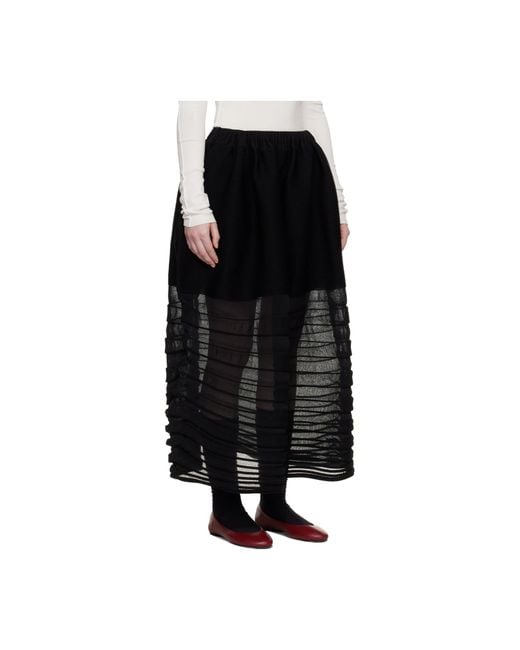 Issey Miyake Black Moving Knit Skirt