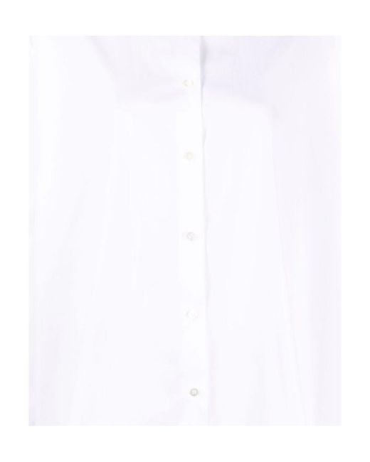 The Row White Logo Long-Sleeved Shirt