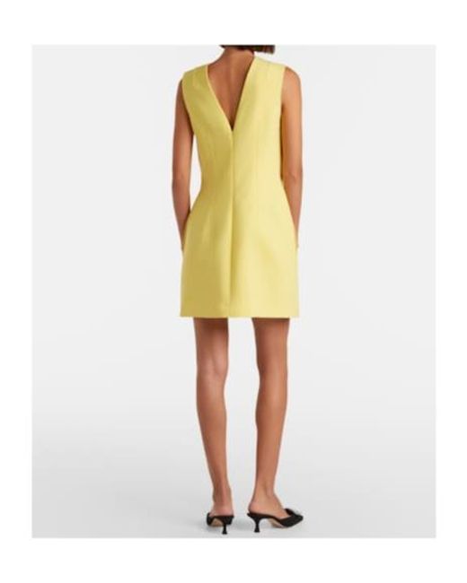 Emilia Wickstead Yellow Sorra Bow-Detail Minidress