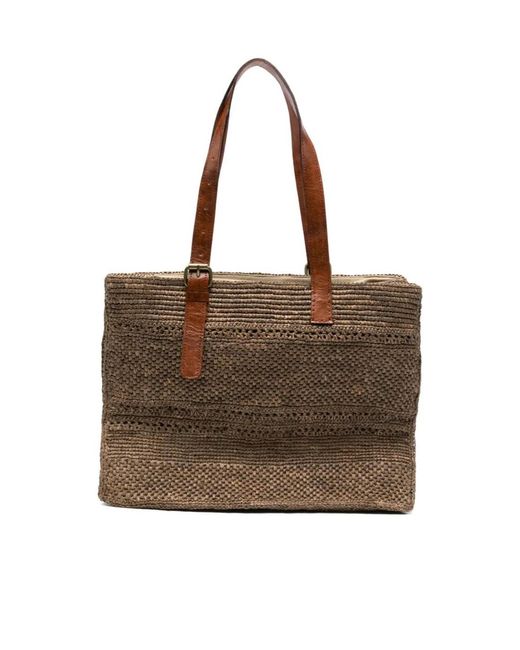 IBELIV Brown Nomade Woven Shoulder Bag