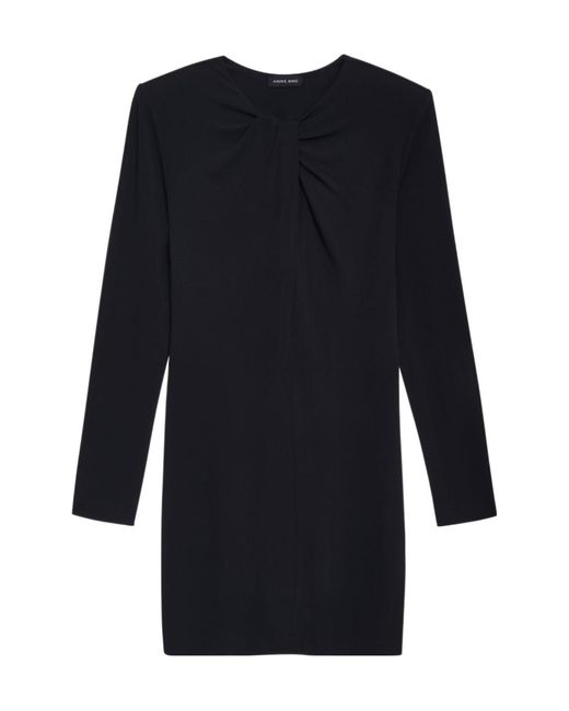 Anine Bing Blue Amaya Knot-Detail Minidress