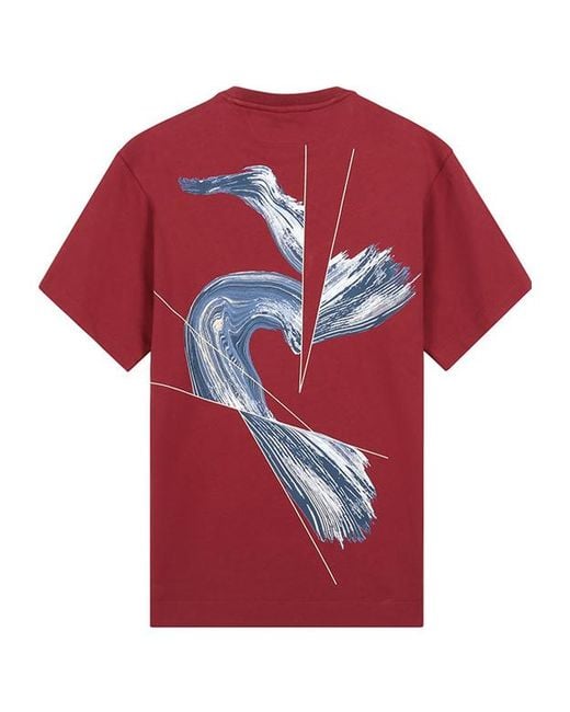 Zegna Red Logo Printed Short Sleeves for men