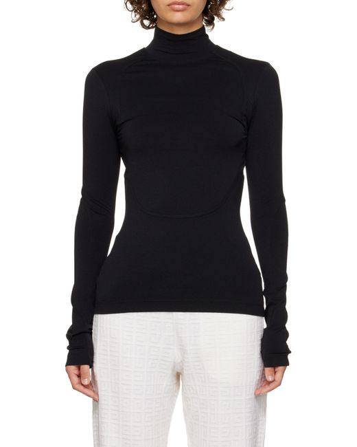Givenchy Black Digged And Cut Stretch Knitted Pullover