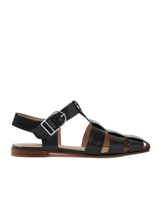 Gabriela Hearst Black Lynn Flat Sandals