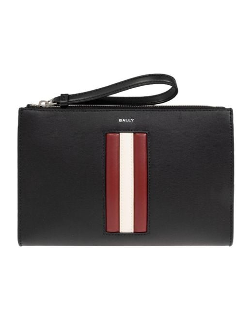 Bally Black Zip-Up Clutch Bag for men