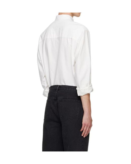 A.P.C. White Buttoned Long-Sleeved Shirt for men