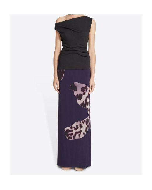 Dries Van Noten Blue Draped Skirt