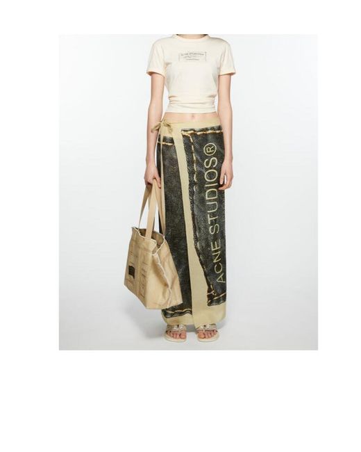 Acne Green Printed Sarong Scarf