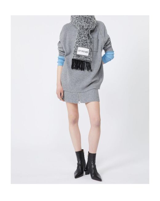 Sportmax Gray Salpa Loose Fit Knitted Jumper