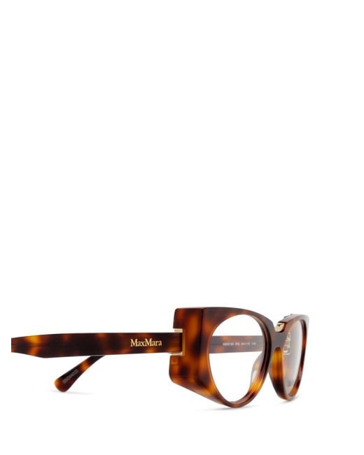 Max Mara White Oval Frame Glasses