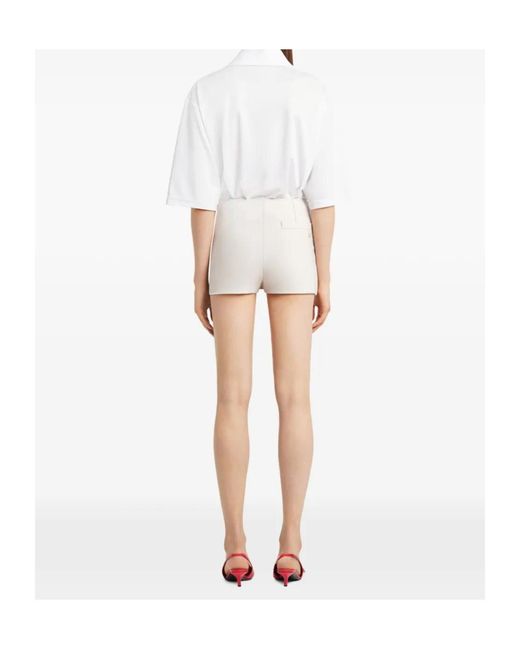 Courreges Natural Courrèges Asymmetric Wrap Shorts