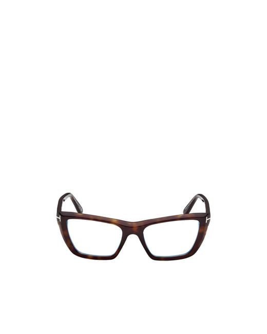 Tom Ford White Eyewear Cat Eye Frame Glasses