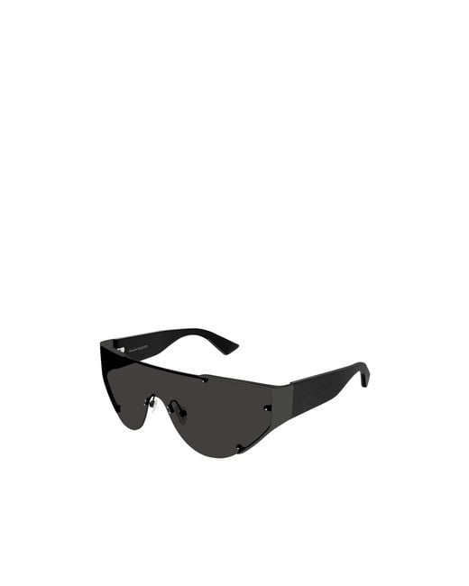 McQueen Black Eyewear Shield Frame Sunglasses for men