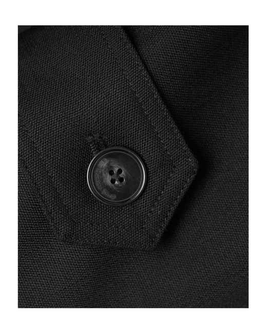 Frankie Shop Black Double-Breasted Trench Coat