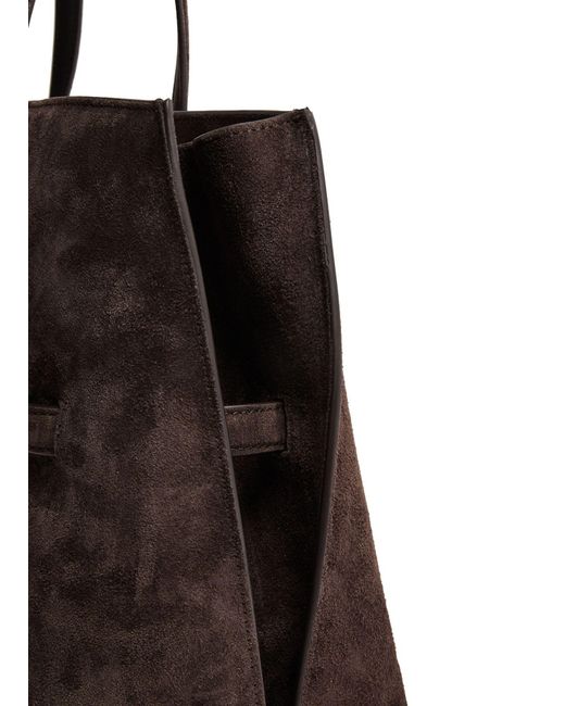 Totême Black Suede Lounge Tote Bag
