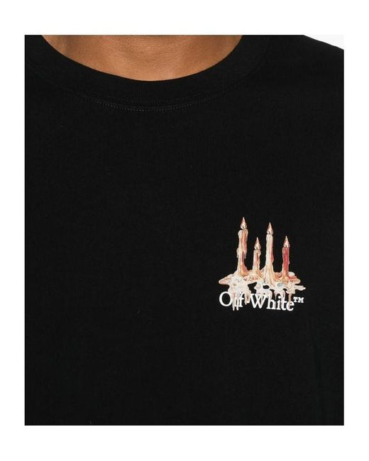 Off-White c/o Virgil Abloh Black Graphic-Print Logo T-Shirt for men