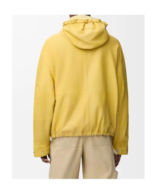 Loewe Yellow Nappa Leather Short Parka for men