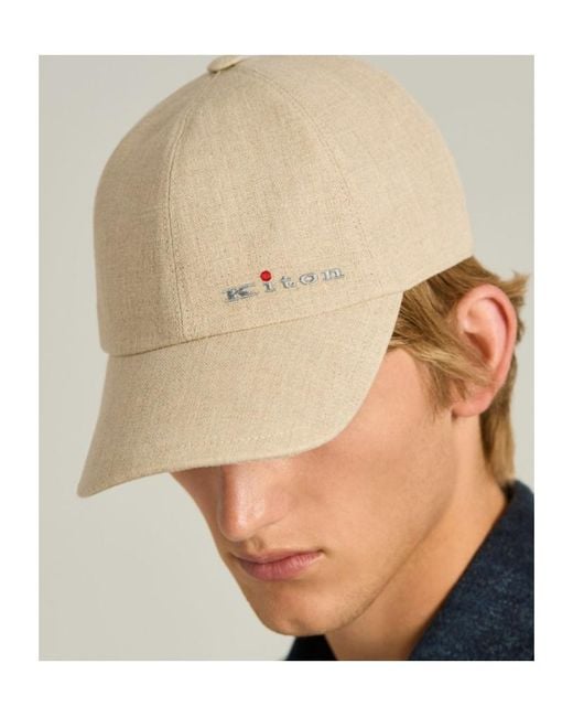 Kiton Natural Logo-Embroidered Baseball Cap for men