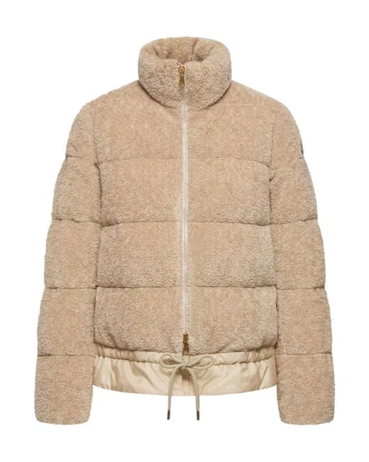 Moncler Natural Cedre Teddy Short Padded Jacket