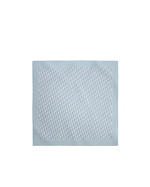 Dior Blue Oblique 90 Square Scarf