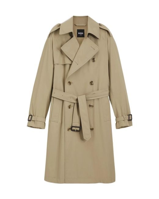 Boss Natural Water-Repellent Trench Coat for men