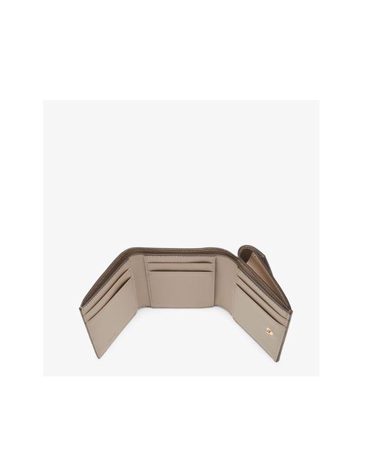Fendi Natural Ff Diamonds Tri-Fold Wallet