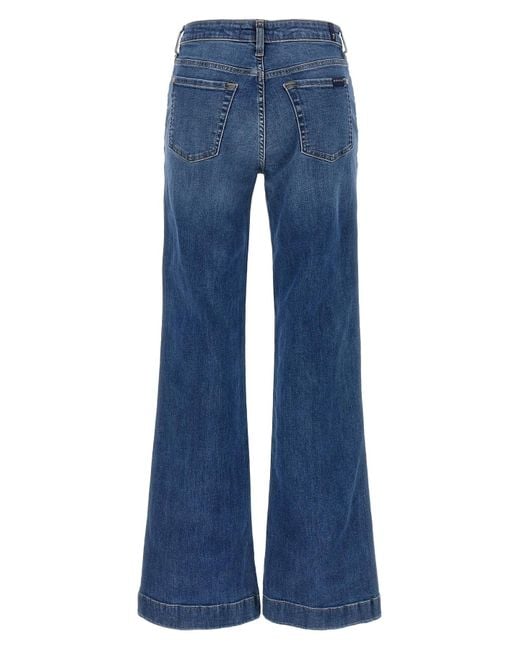 7 For All Mankind Blue Modern Dojo Flared Jeans