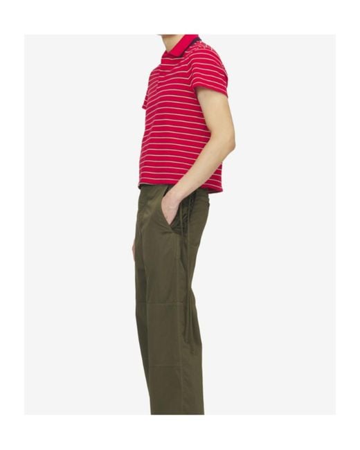 McQueen Red Striped Polo Shirt for men