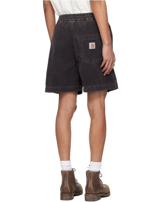 Carhartt Gray Reynold Corduroy Shorts for men