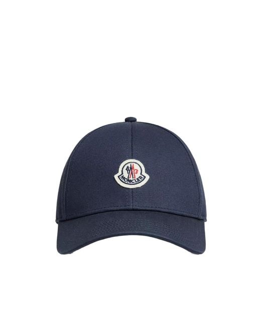 Moncler Blue Logo Detailed Baseball Cap for men