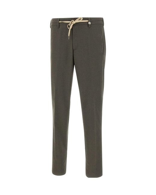 Myths Gray Apollo Drawstring Straight-Leg Pants for men