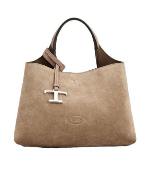 Tod's Natural Logo Embossed Mini Crossbody Bag