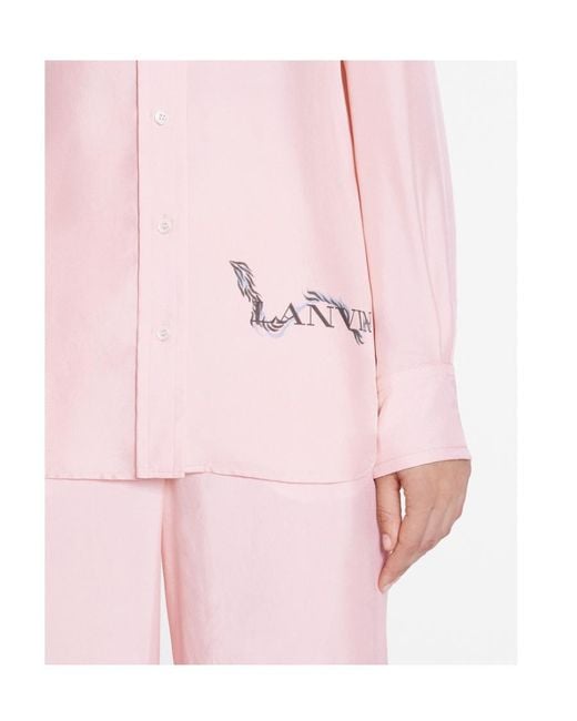 Lanvin Pink Classic Fluid Shirt