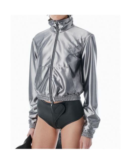 Alexander Wang Blue Satin Track Jacket