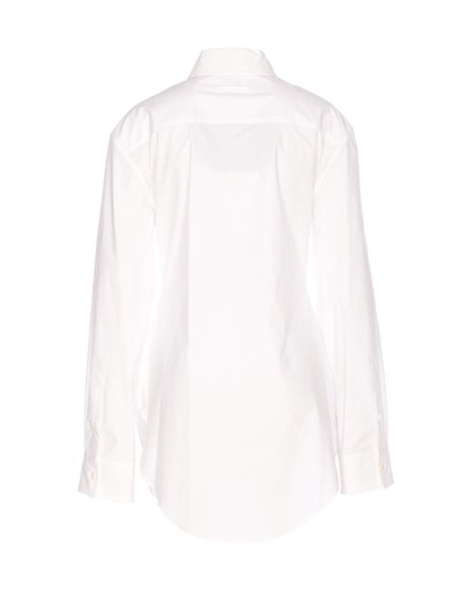 Jean Paul Gaultier White Long Sleeve Printed Shirt
