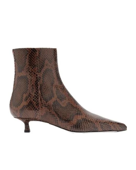 Aeyde Brown 35Mm Sofie Pointed-Toe Ankle Boots