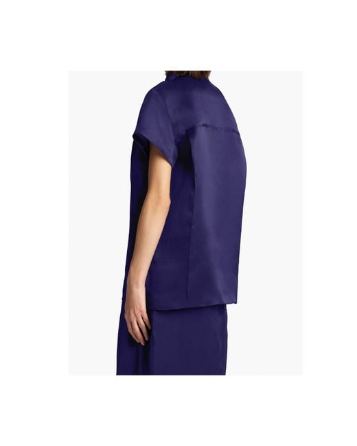 Khaite Blue Keefe Button-Up Blouse