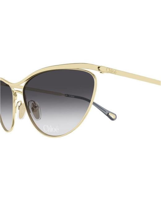 Chloé White Chloé Eyewear Cat-Eye Sunglasses